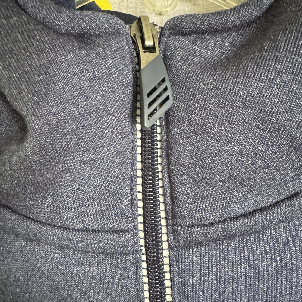 Michigan Wolverines Hoodie Mens Medium‎ Blue NCAA Adidas Quarter Zip Pullover - Picture 4 of 12